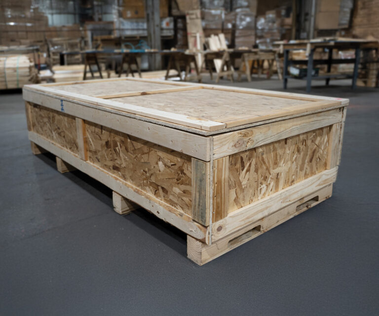 Custom wood crate designed and built at Litco’s Ohio manufacturing facility.