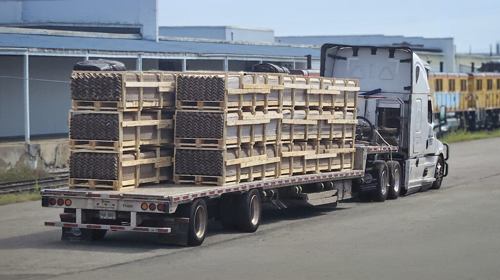 Litco Custom Shipping Crates Loaded on Truck for Efficient Freight Delivery